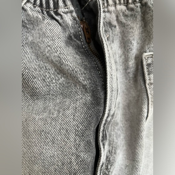 ZARA gray denim paper bag short - Picture 6 of 10